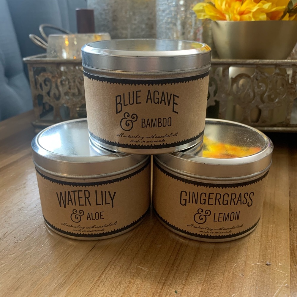 Set of 3 Soy with essential oils candles